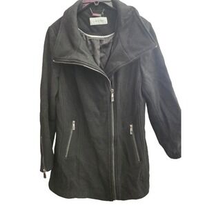 Women's Calvin Klein Overcoat Black Sz Sm